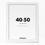 Witte houten fotolijst 40x50