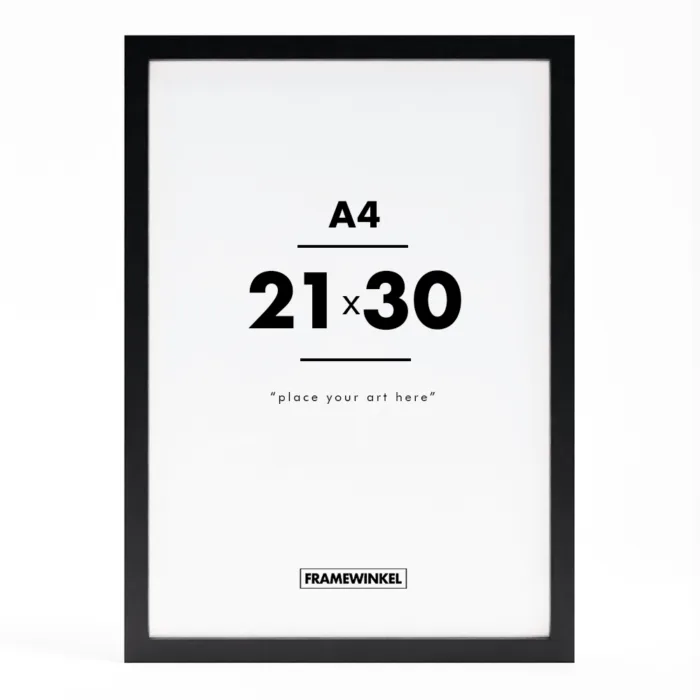 Zwarte houten fotolijst 20x31 A4